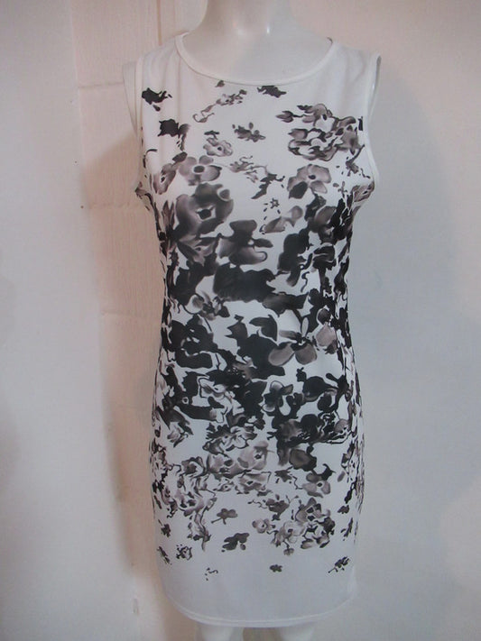 Mono print shift dress