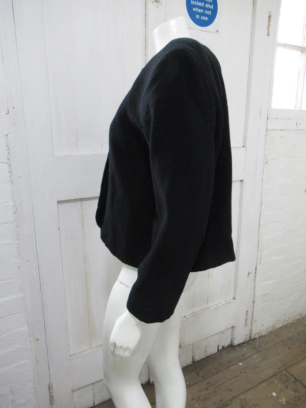 Black wool blend size 16 short jacket