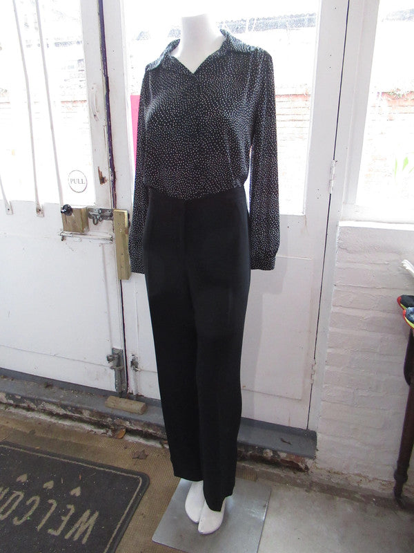 Black tailored trousers