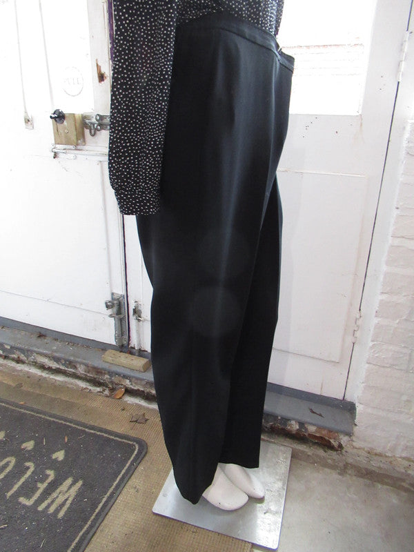 Black tailored trousers