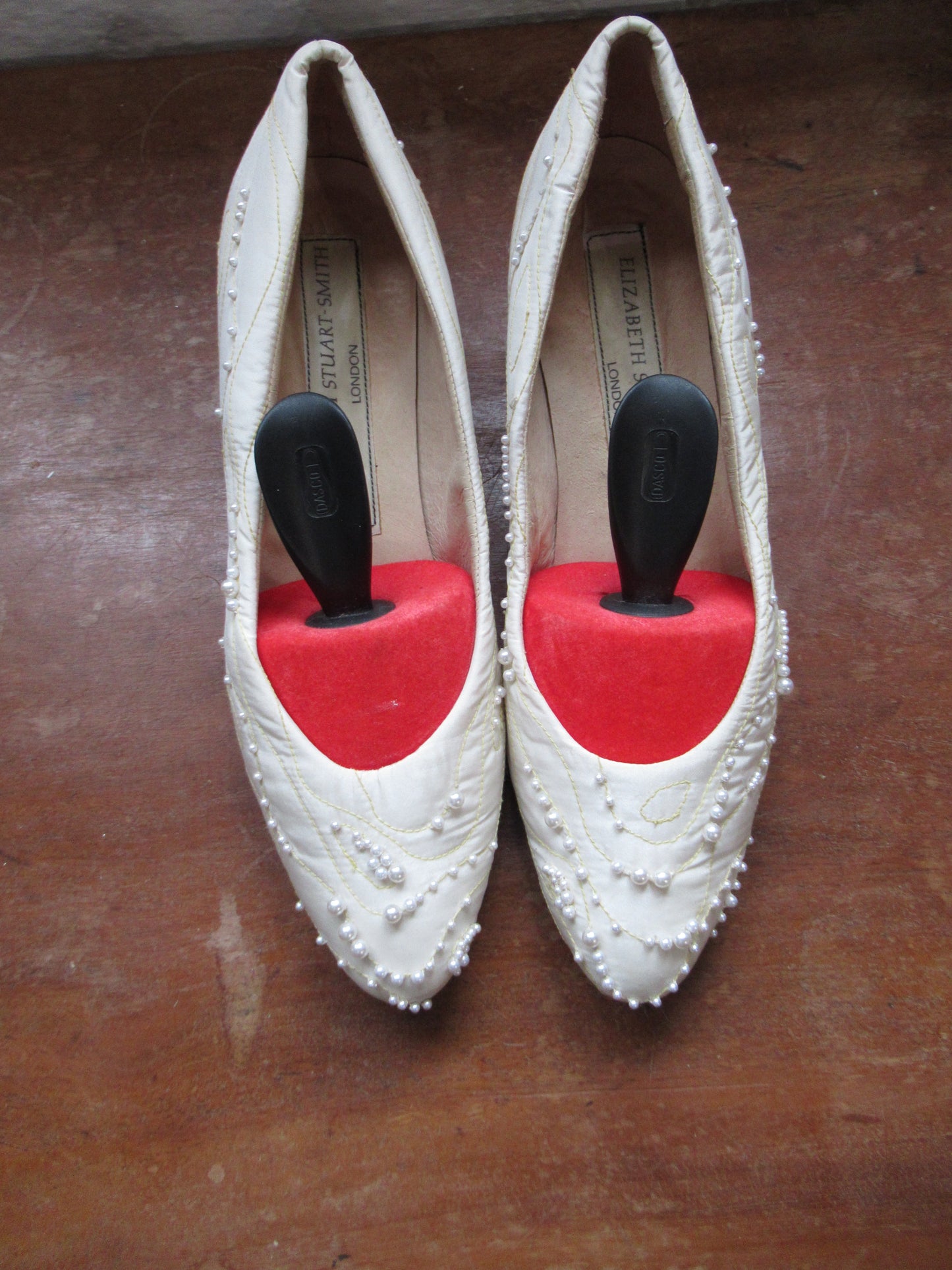 Beautiful embellished ivory shoes