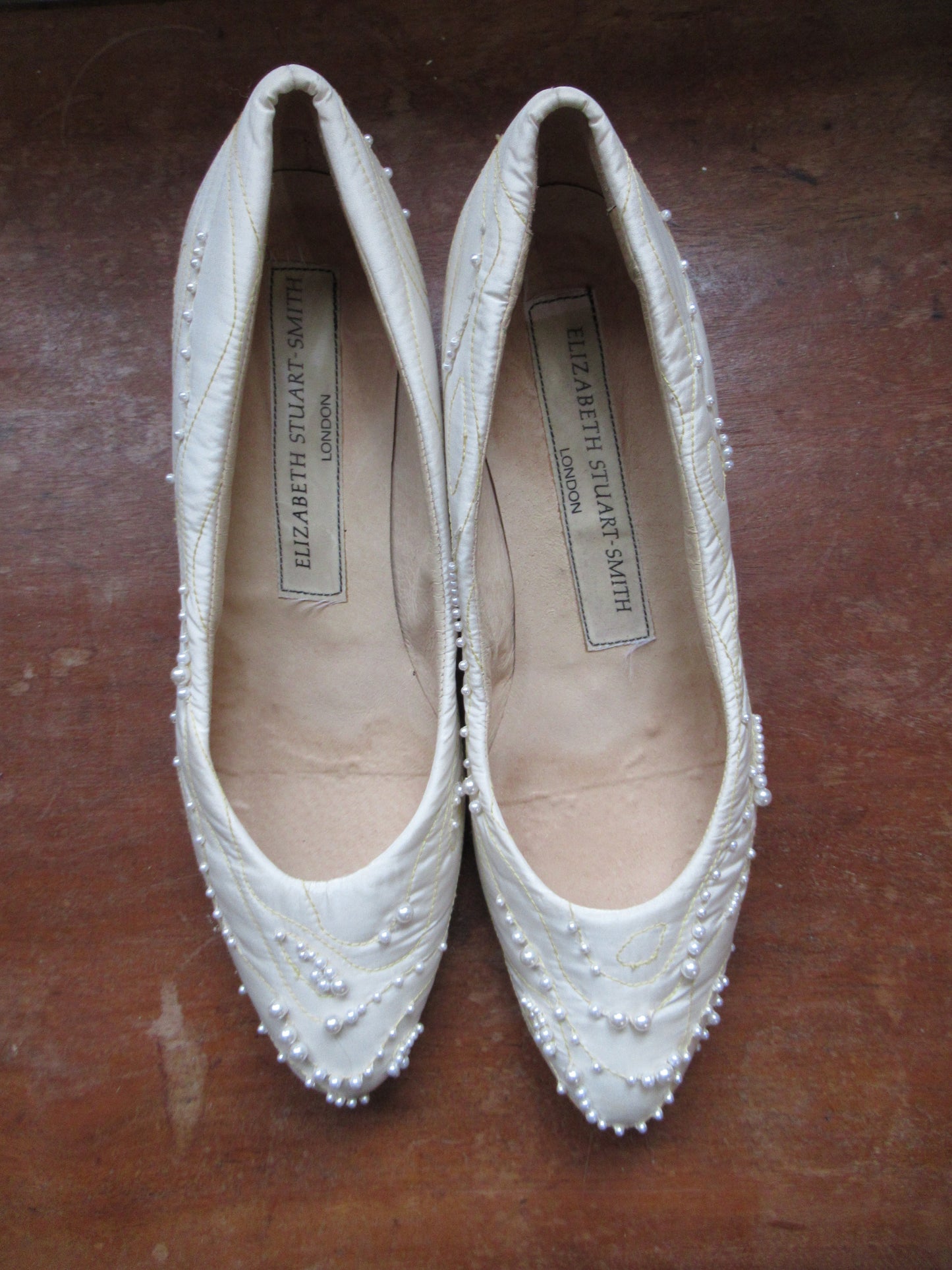 Beautiful embellished ivory shoes