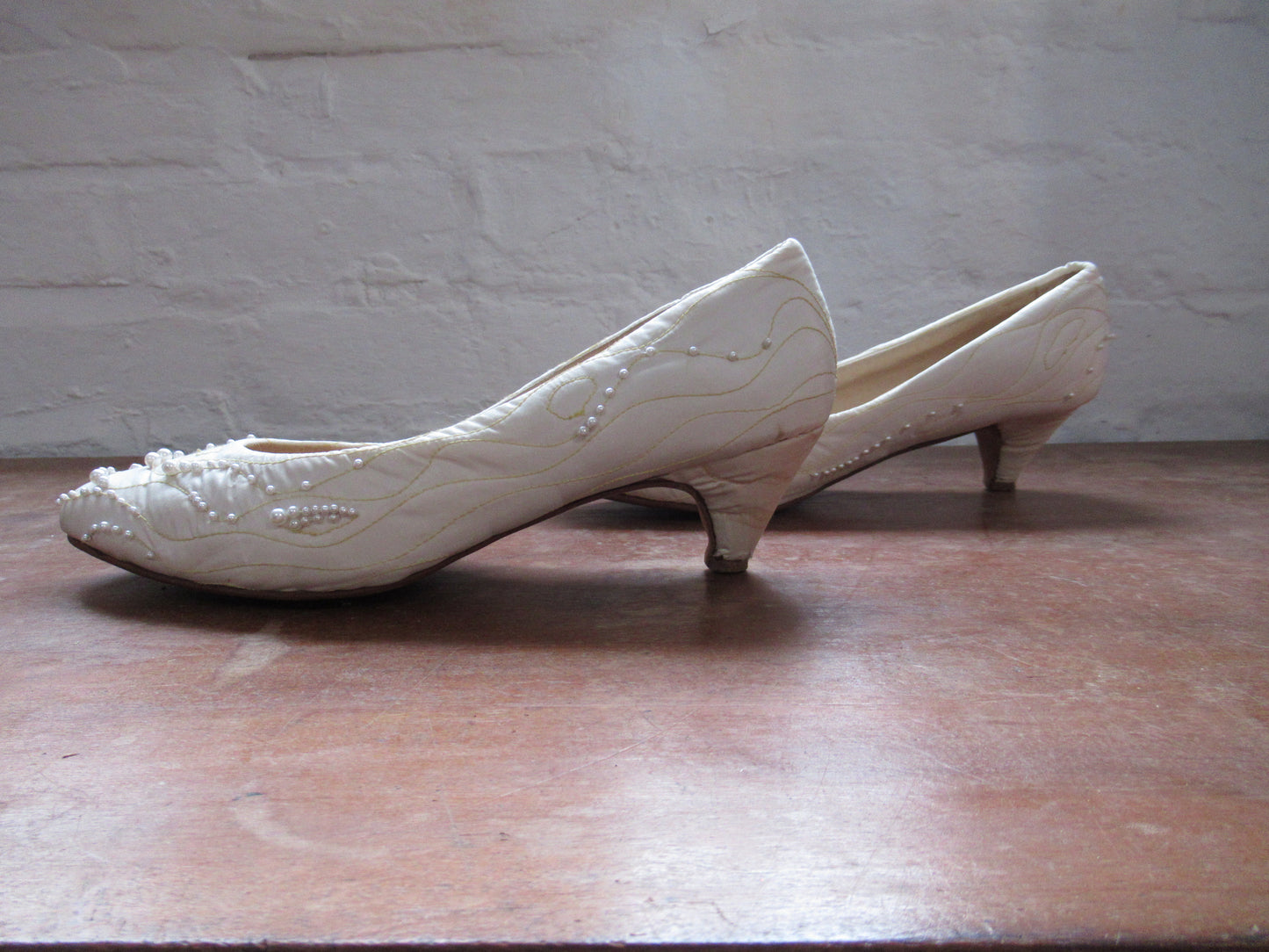 Beautiful embellished ivory shoes