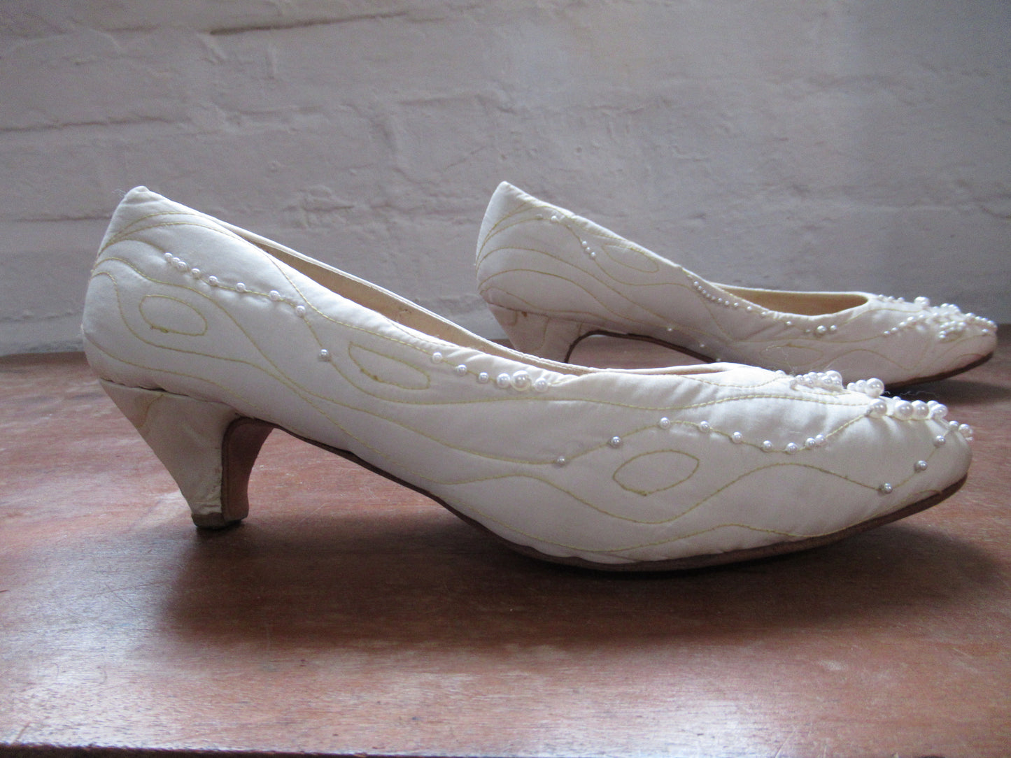 Beautiful embellished ivory shoes